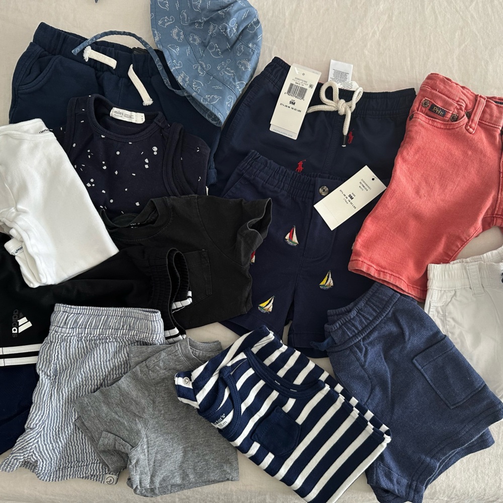 Lot of baby boy clothes 6-12 months.